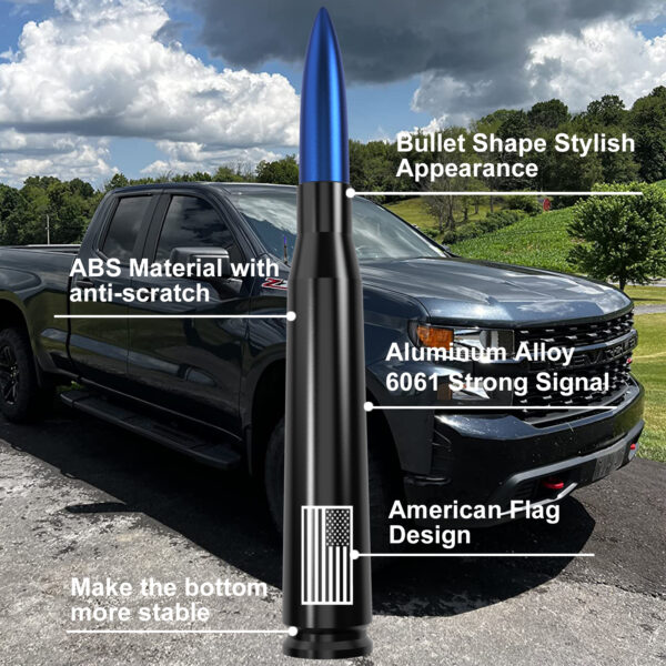 GM BULLET ANTENNA (American flag)
